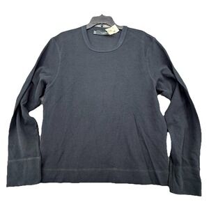 New J. Lindeberg Men's‎ Sweater Size XL Blue Long Sleeve Waffle Knit Sweater